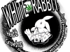 »White Rabbit«-Kollage S/W (Moire)